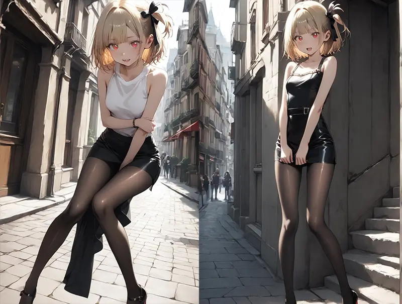 莉可丽丝 錦木千束 复古街道上，持枪少女，气场拉满待启新篇-二次元COS分享次元吧