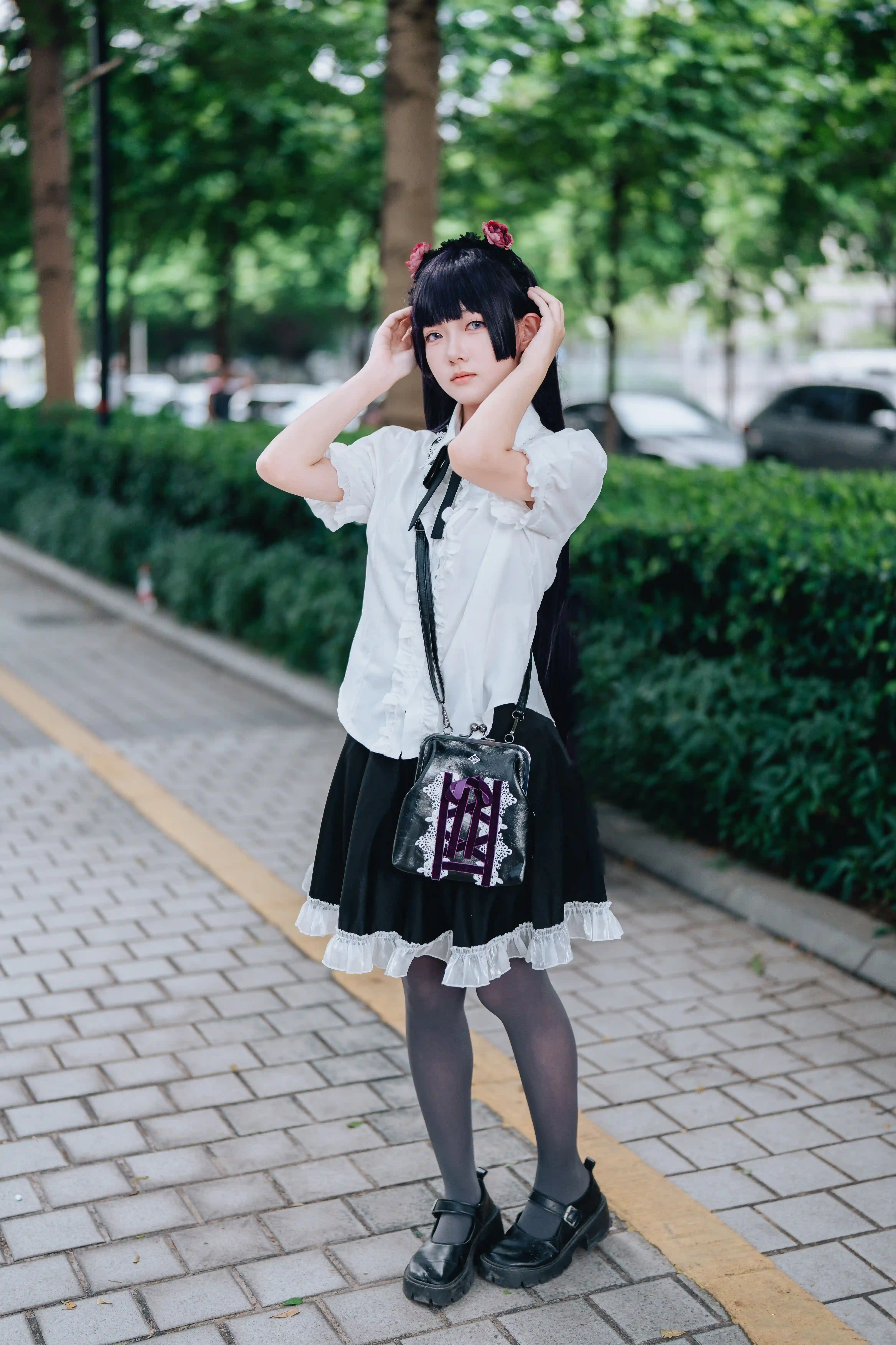 图片[3]-二次元COS分享[COSplay]五更琉璃 白衫黑裙，还原傲娇少女-二次元COS分享次元吧