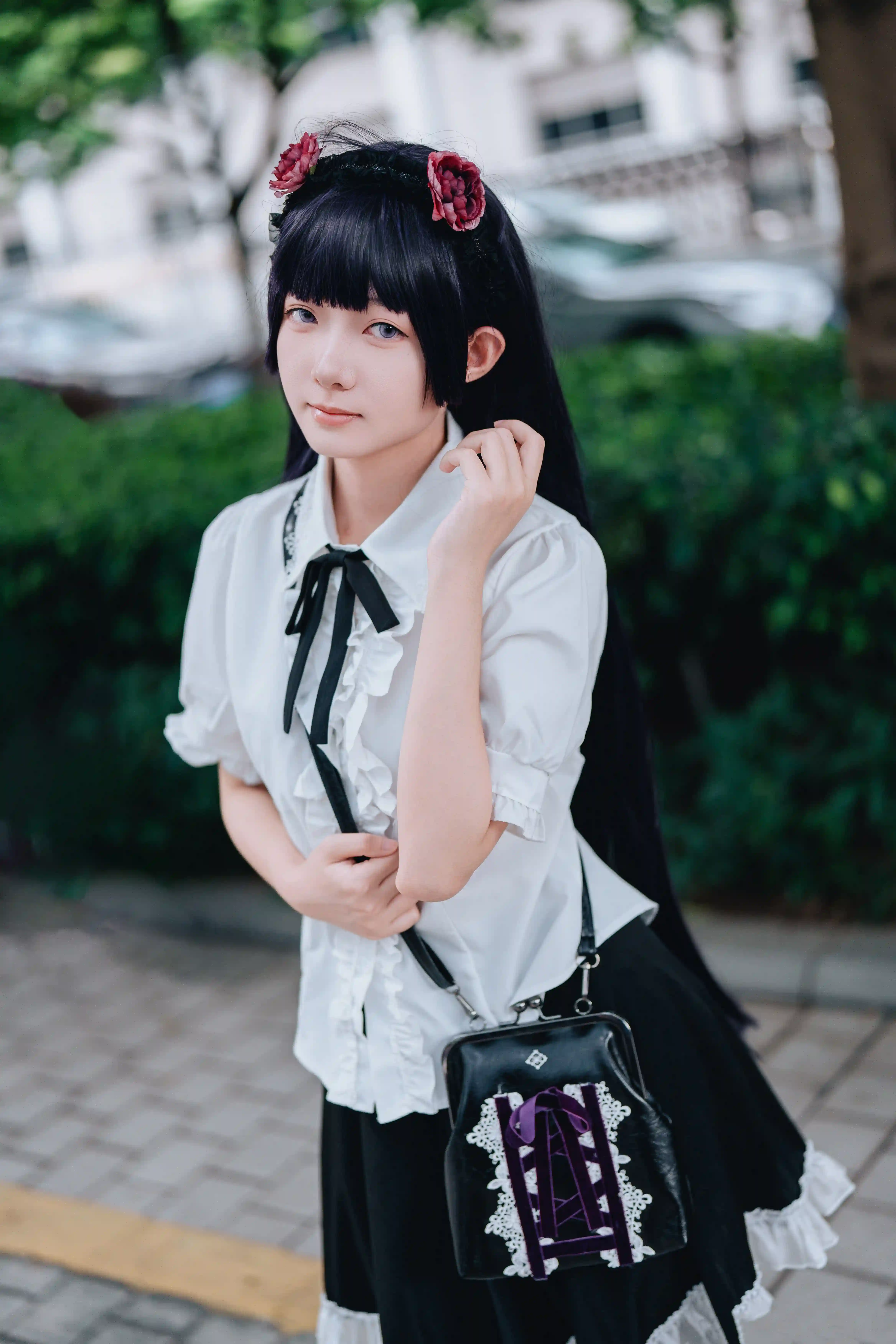 图片[5]-二次元COS分享[COSplay]五更琉璃 白衫黑裙，还原傲娇少女-二次元COS分享次元吧