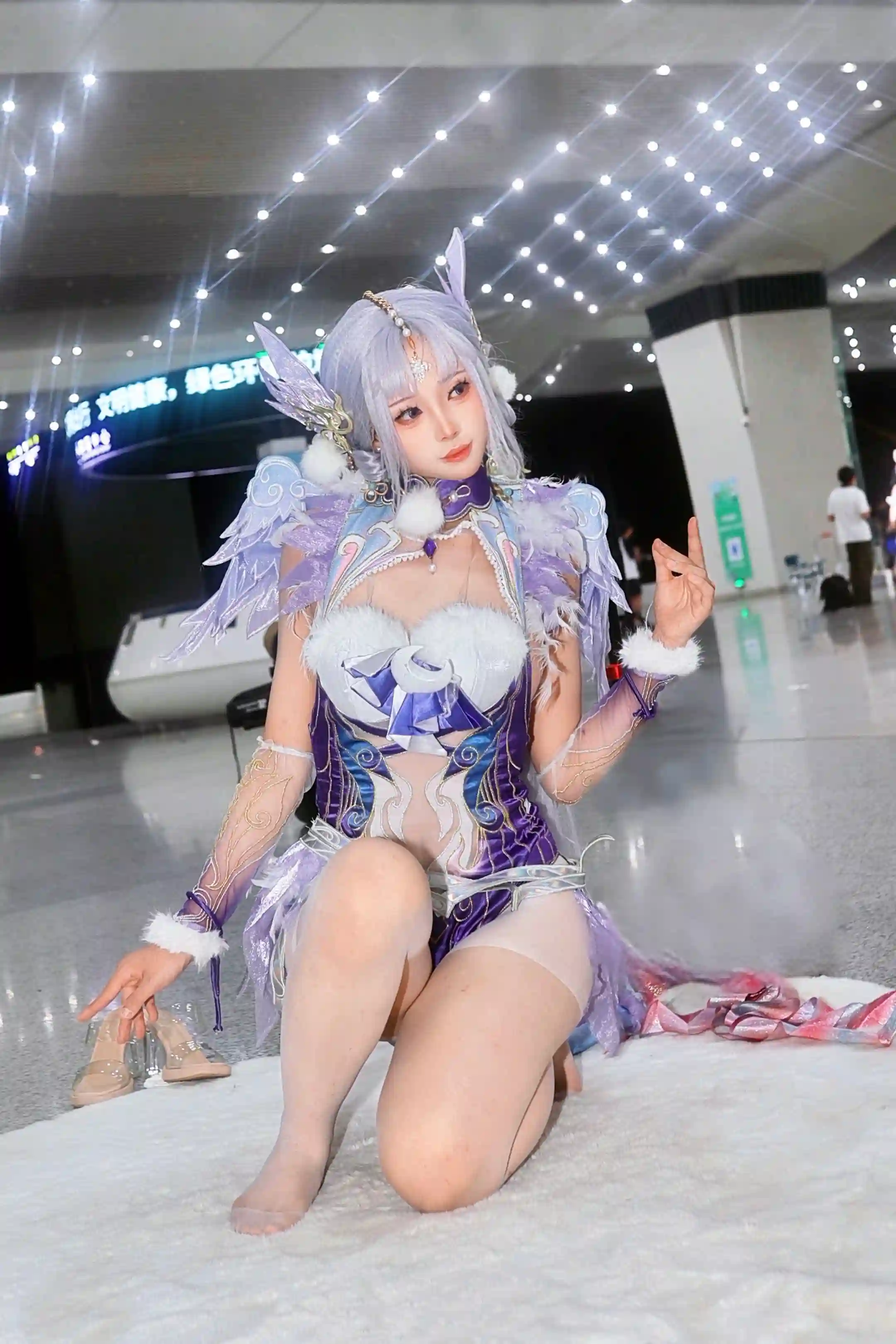 图片[1]-二次元COS分享[COSplay]永劫无间 殷紫萍，紫白华服尽显灵动-二次元COS分享次元吧