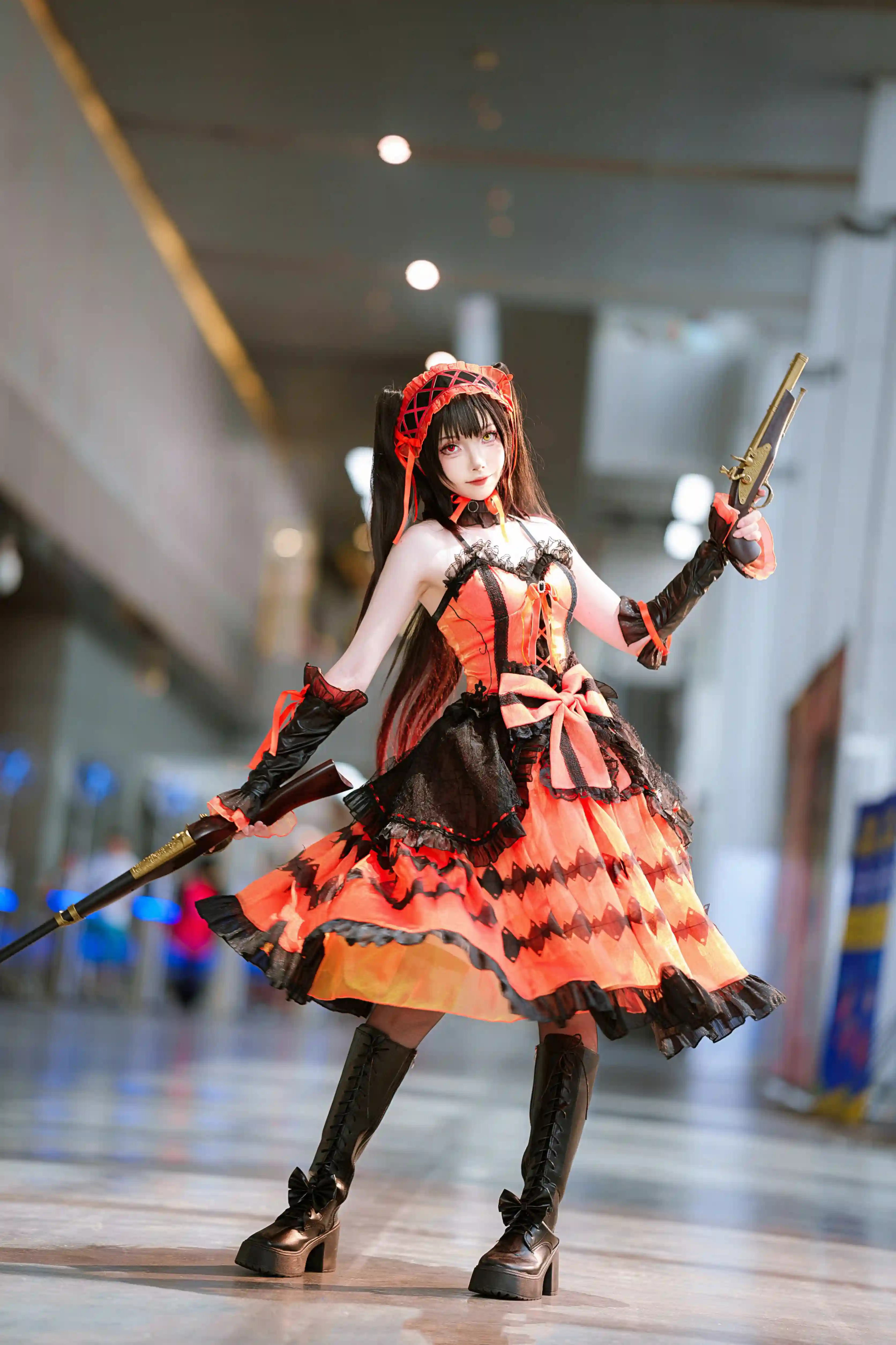 图片[4]-二次元COS分享[COSplay]约会大作战 时崎狂三-哥特裙装，双枪登场-二次元COS分享次元吧