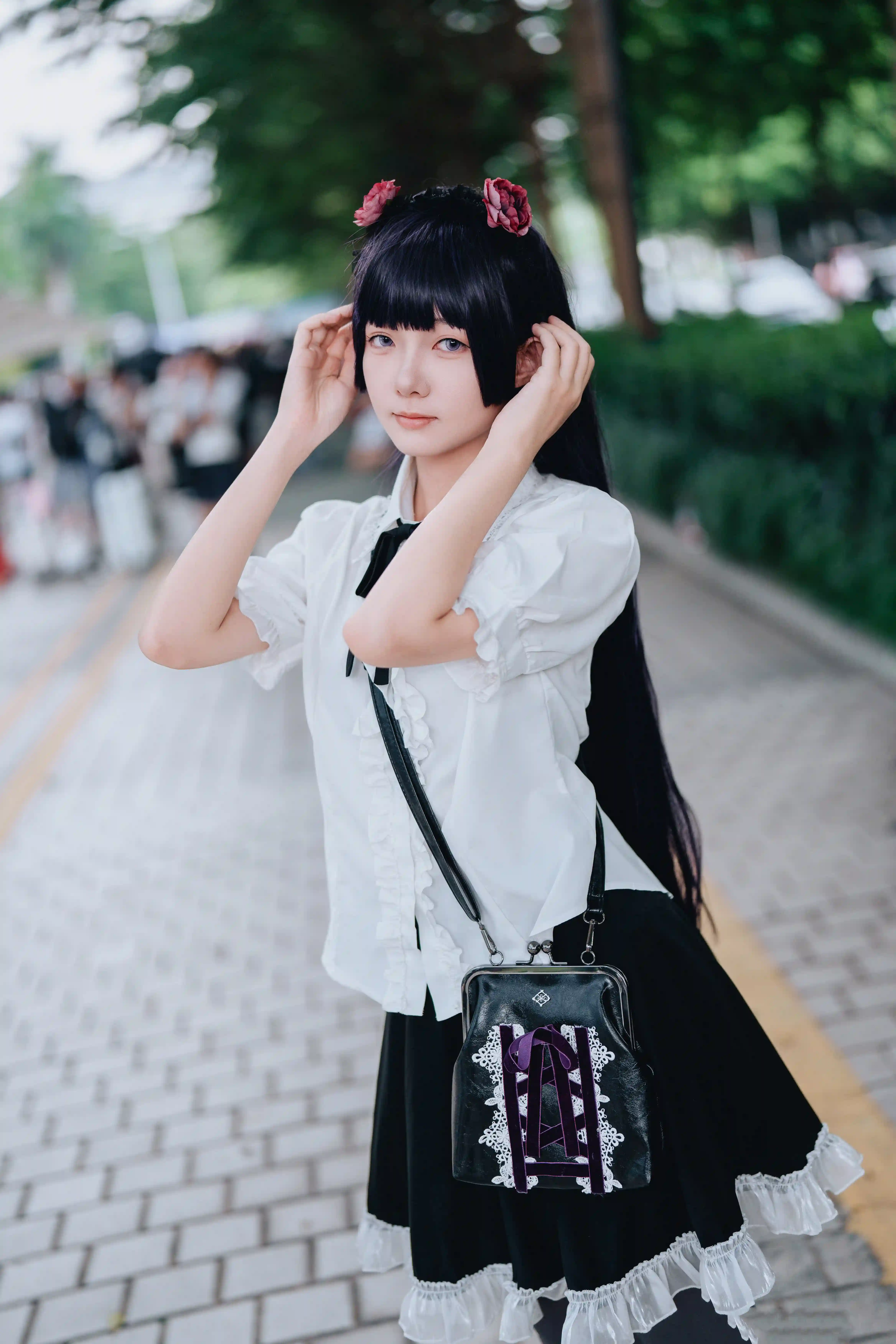 图片[9]-二次元COS分享[COSplay]五更琉璃 白衫黑裙，还原傲娇少女-二次元COS分享次元吧