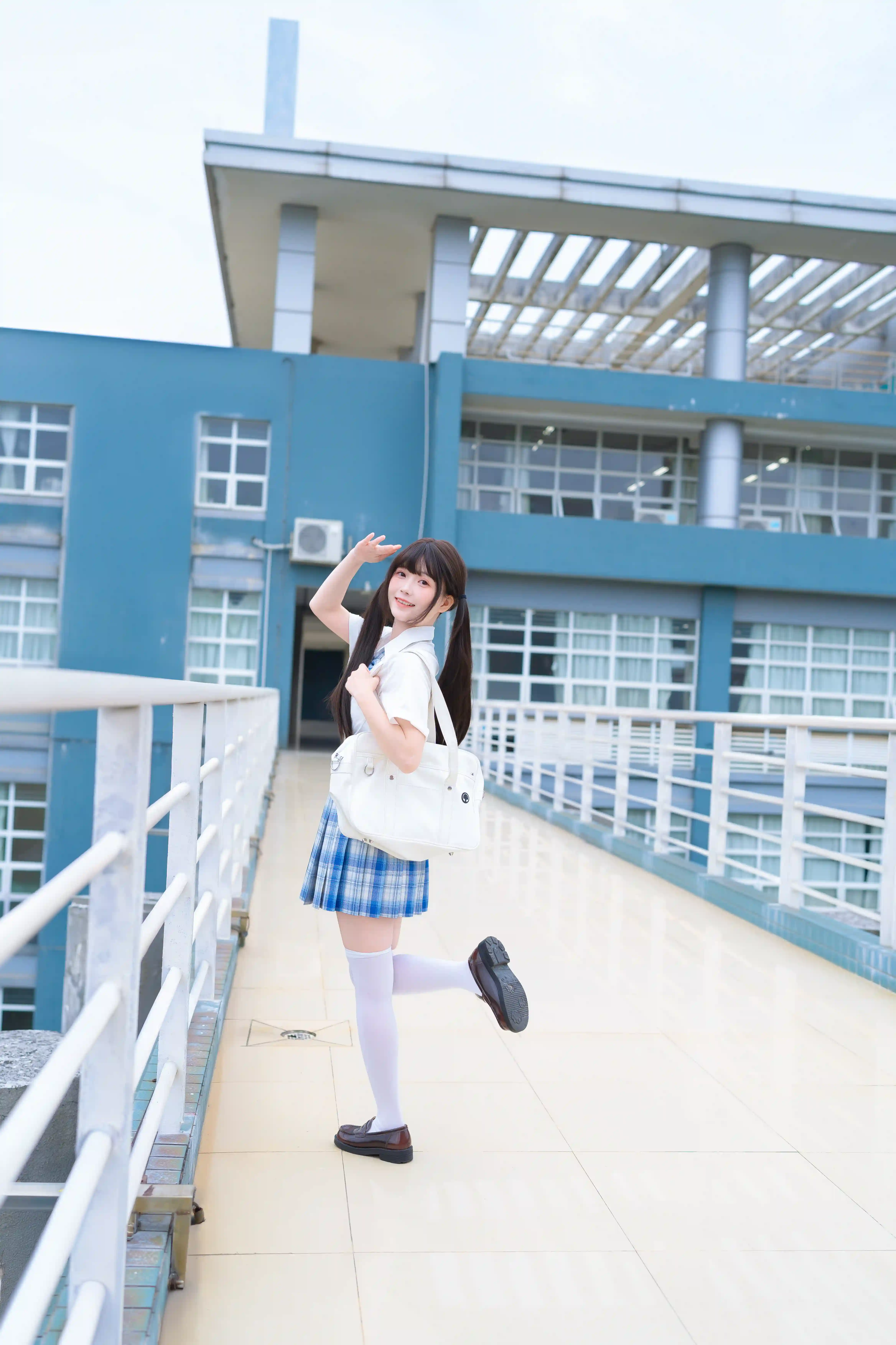 图片[10]-二次元COS分享[JK]天台邂逅，JK 制服的清新瞬间-二次元COS分享次元吧