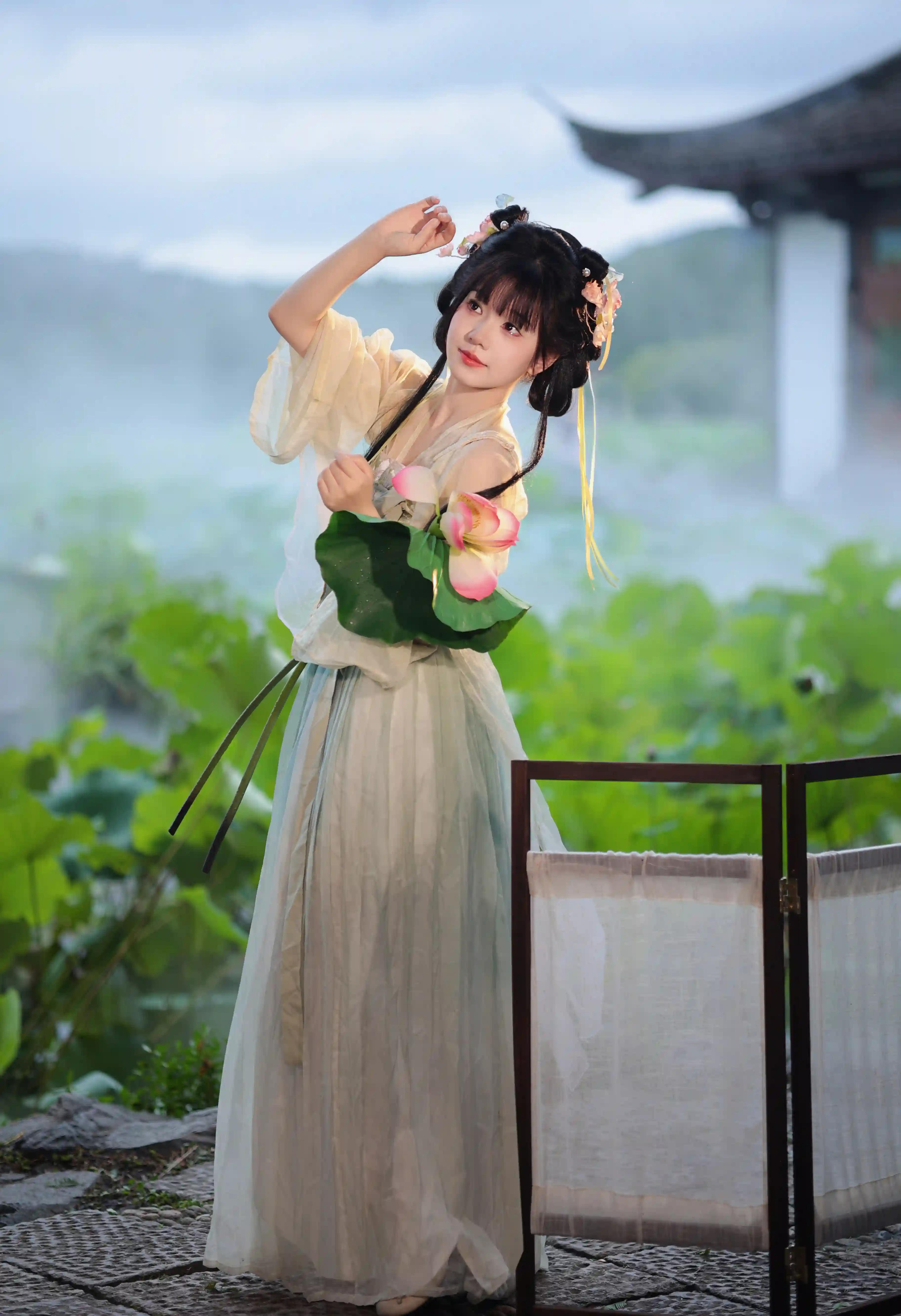 图片[6]-二次元COS分享[古装]古风少女-荷间雅韵，葡萄伴清欢-二次元COS分享次元吧