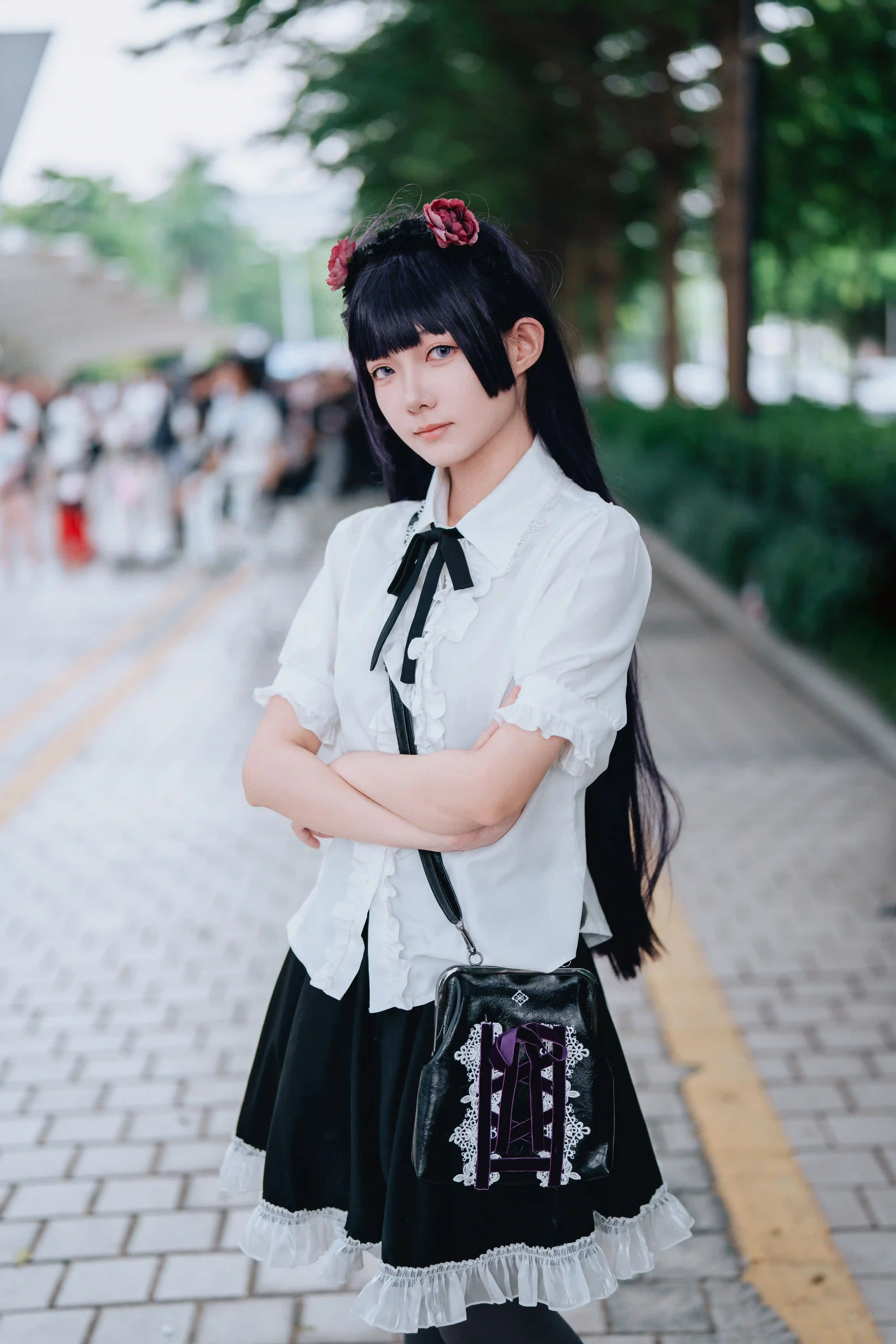 图片[7]-二次元COS分享[COSplay]五更琉璃 白衫黑裙，还原傲娇少女-二次元COS分享次元吧