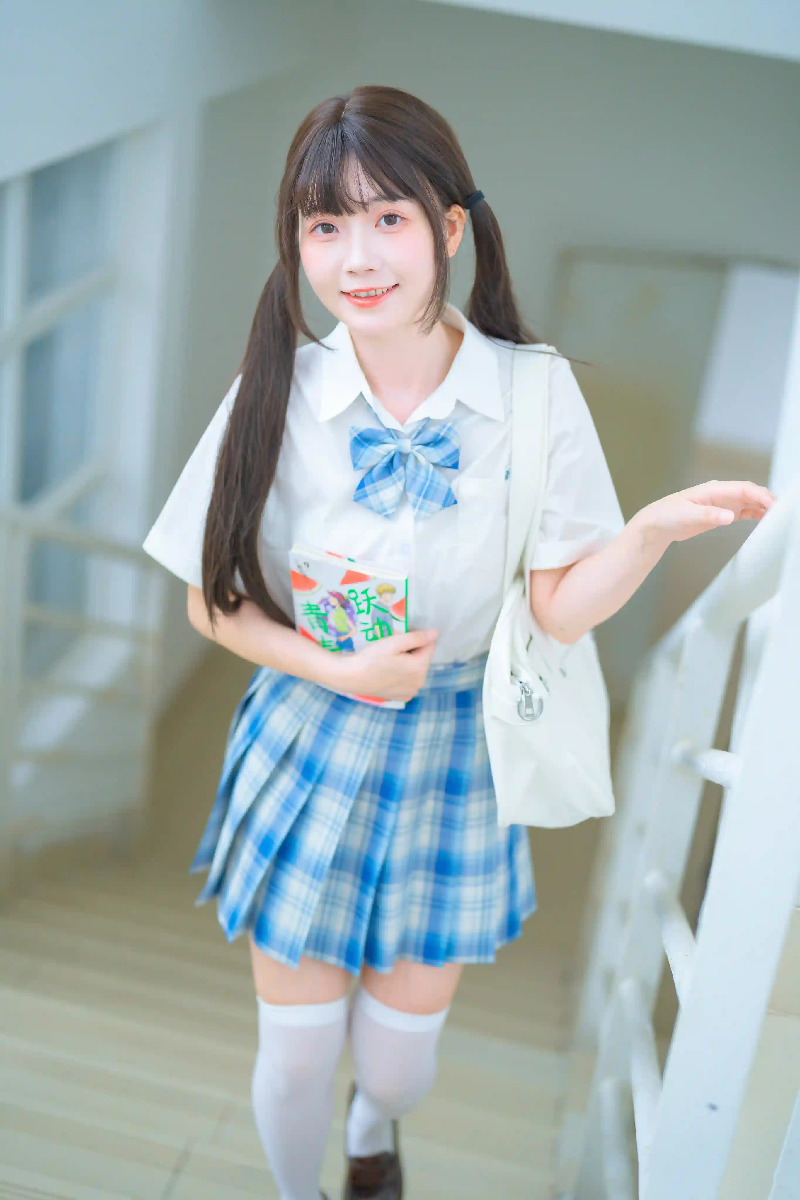 图片[8]-二次元COS分享[JK]天台邂逅，JK 制服的清新瞬间-二次元COS分享次元吧