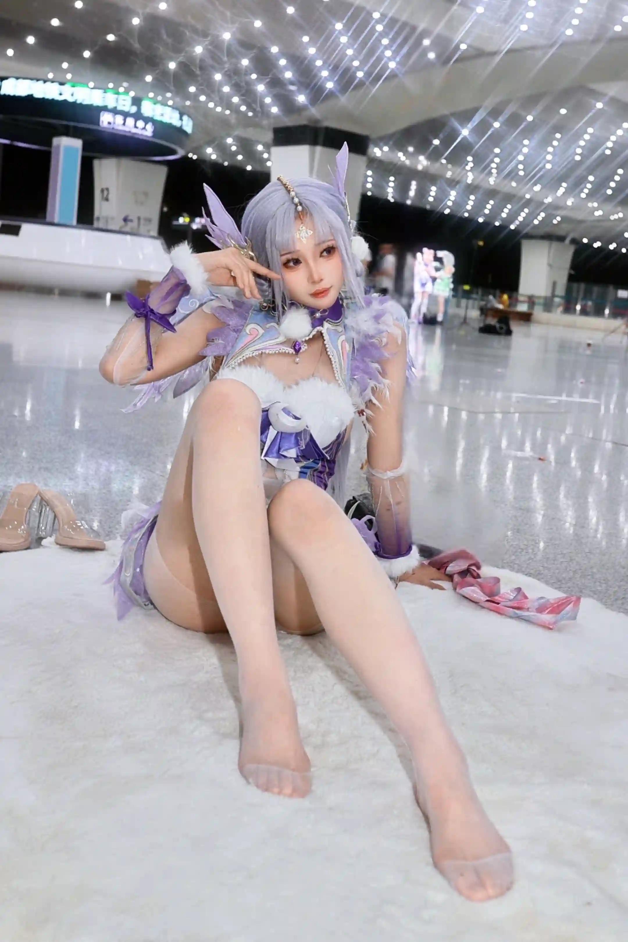 图片[3]-二次元COS分享[COSplay]永劫无间 殷紫萍，紫白华服尽显灵动-二次元COS分享次元吧