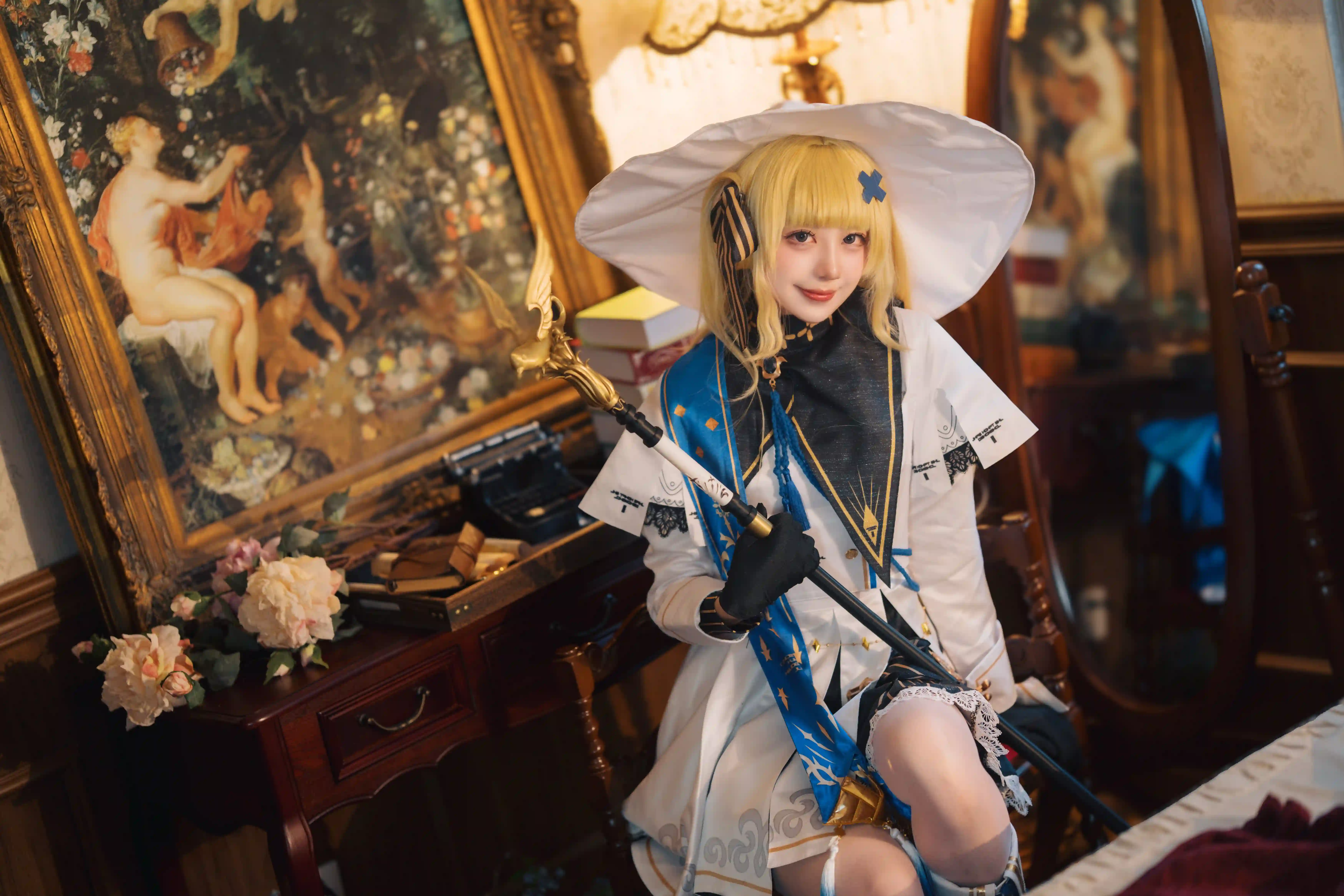 [COSplay]鸣潮 菲比 在复古空间，还原优雅魔导士风姿-二次元COS分享次元吧