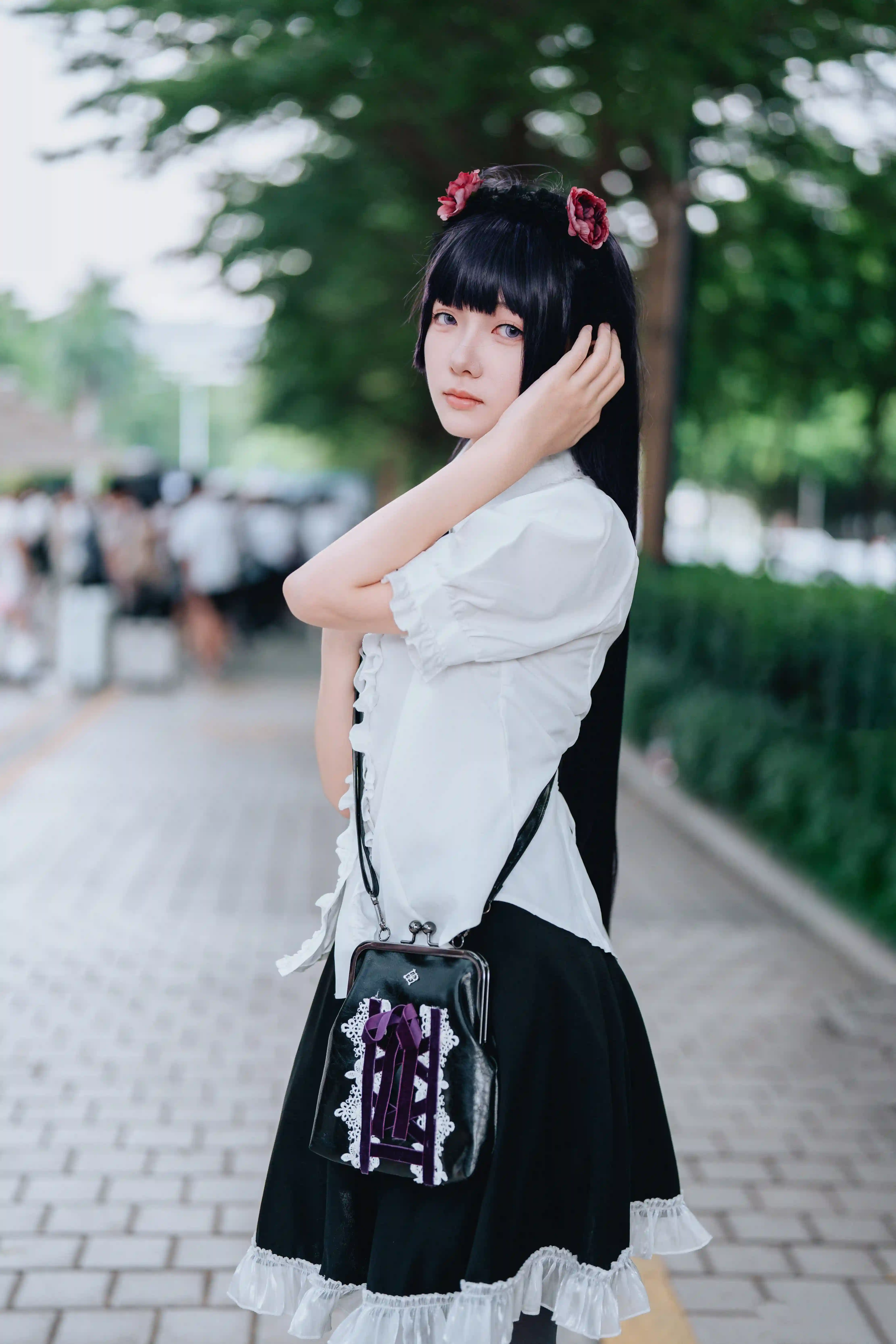 图片[6]-二次元COS分享[COSplay]五更琉璃 白衫黑裙，还原傲娇少女-二次元COS分享次元吧