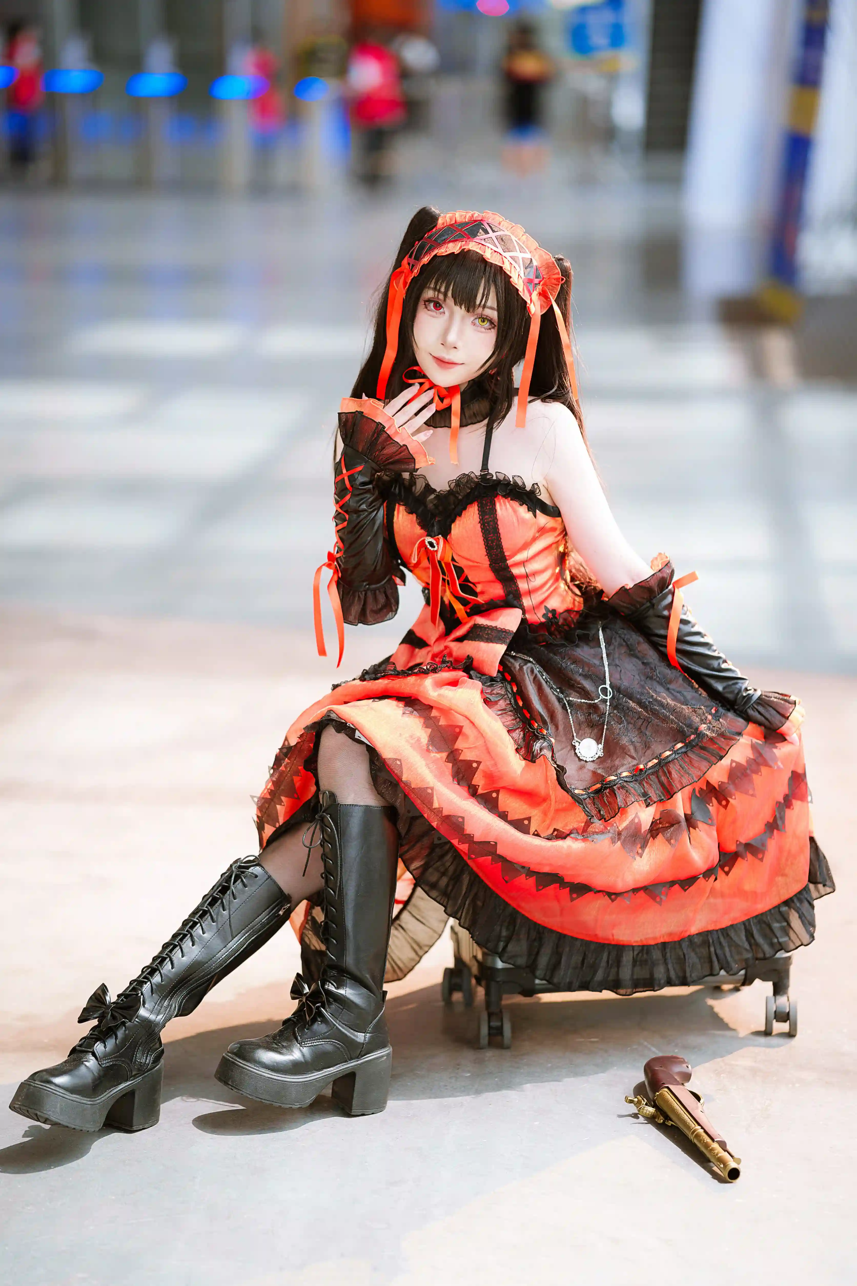 图片[6]-二次元COS分享[COSplay]约会大作战 时崎狂三-哥特裙装，双枪登场-二次元COS分享次元吧