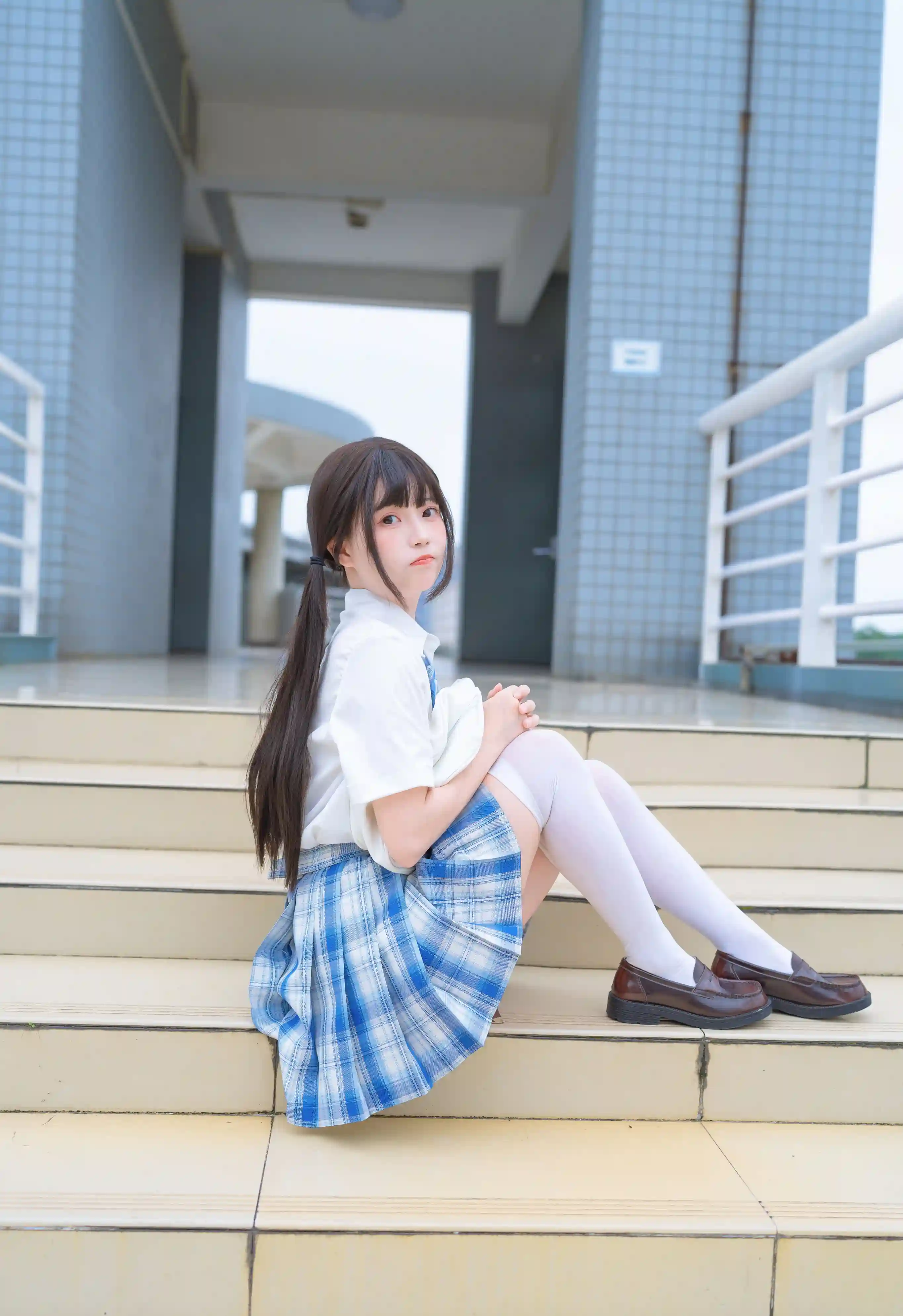 图片[7]-二次元COS分享[JK]天台邂逅，JK 制服的清新瞬间-二次元COS分享次元吧