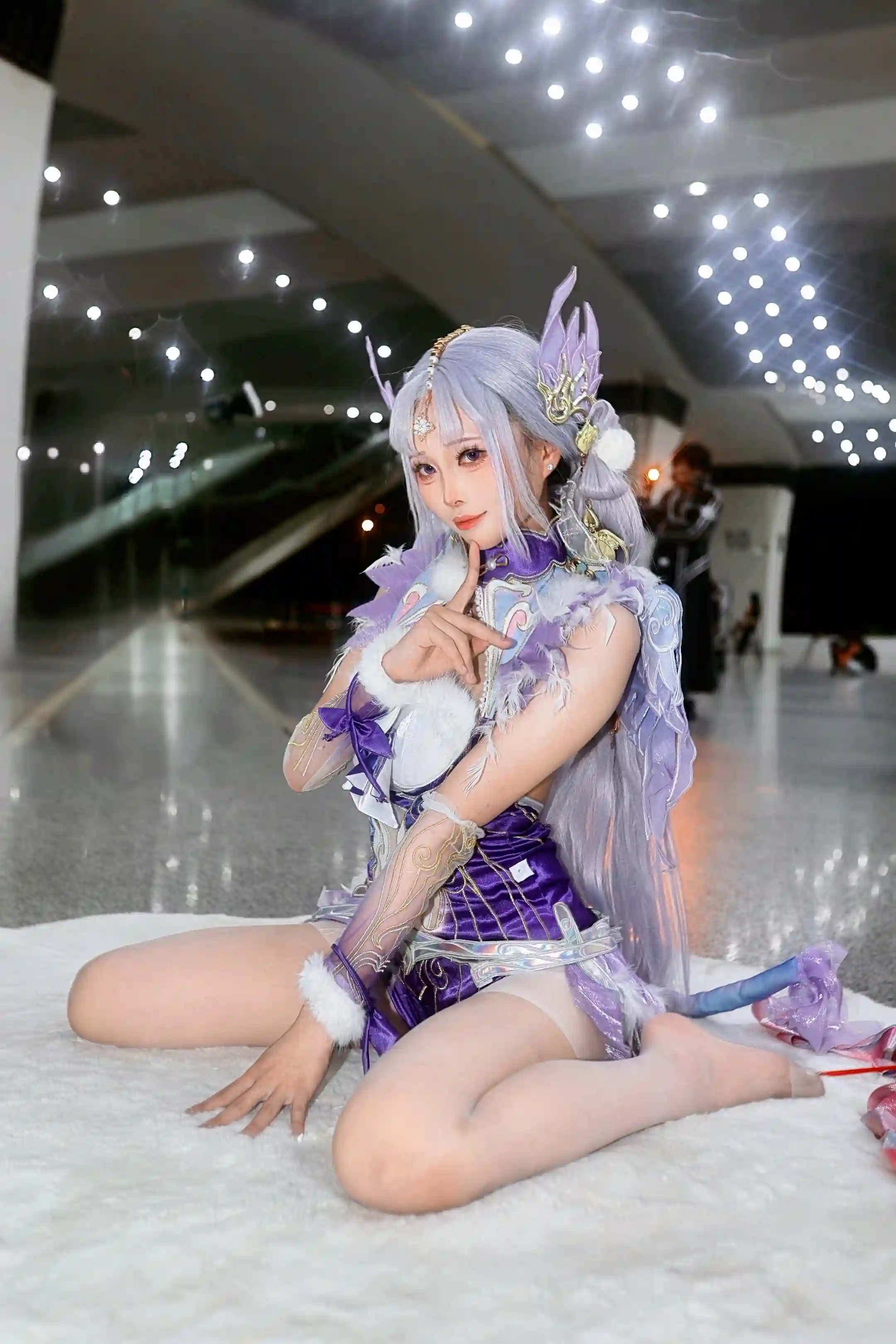 图片[2]-二次元COS分享[COSplay]永劫无间 殷紫萍，紫白华服尽显灵动-二次元COS分享次元吧
