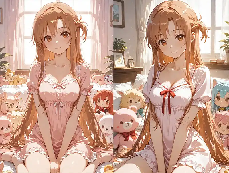 被玩偶包围的亚丝娜-二次元COS分享次元吧