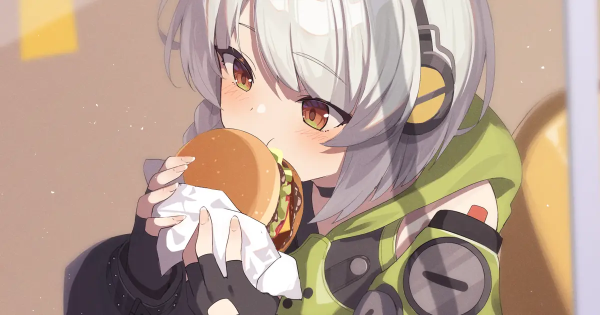 [P站插画]咬下汉堡的瞬间，幸福感爆棚！—— 汉堡插画特辑-二次元COS分享次元吧