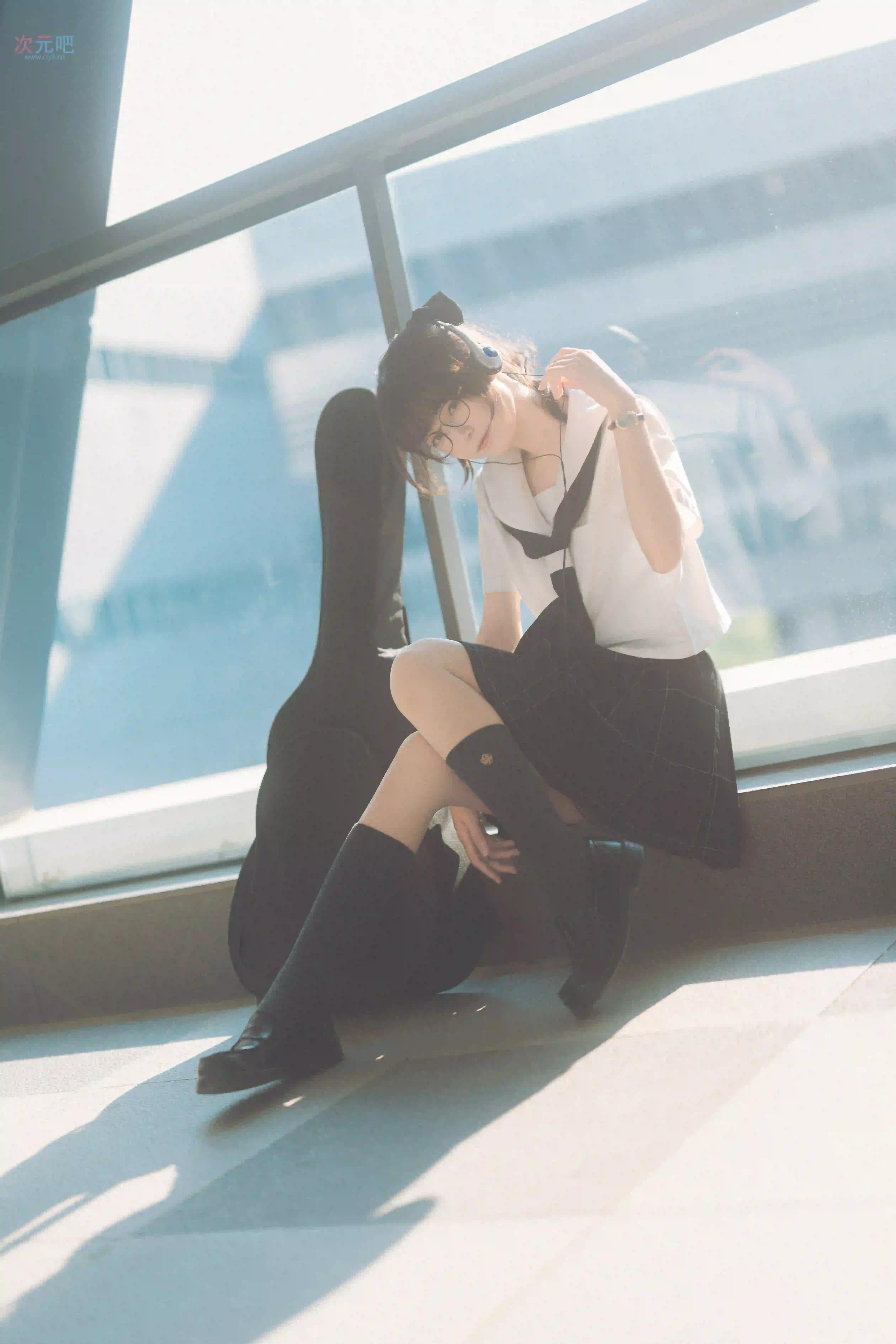 图片[12]-二次元COS分享[JK]JK少女与吉他，奏响青春的旋律-二次元COS分享次元吧