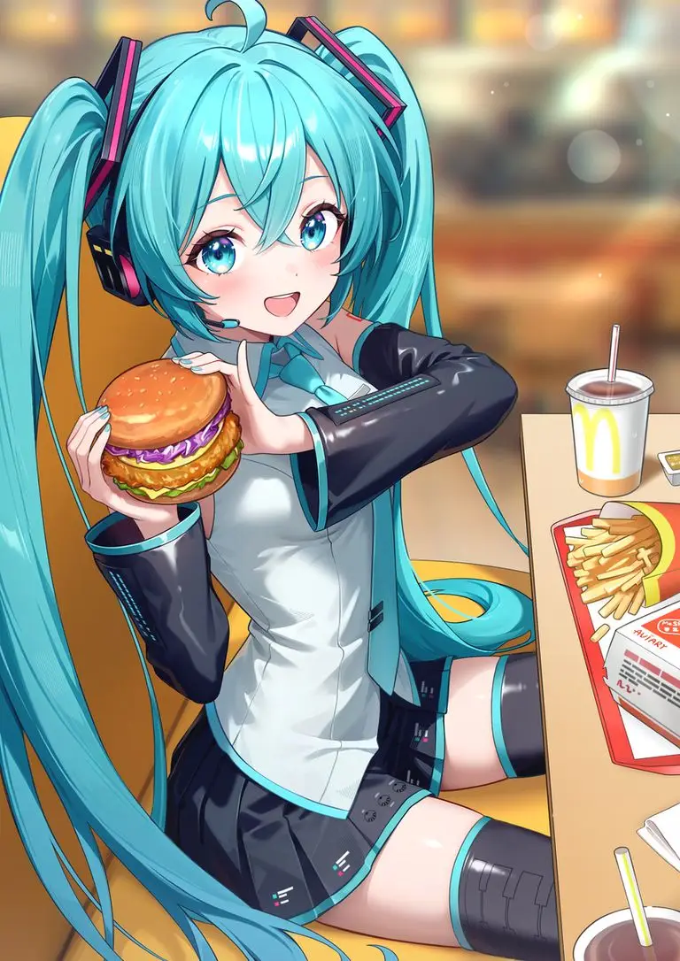 图片[8]-二次元COS分享[P站插画]咬下汉堡的瞬间，幸福感爆棚！—— 汉堡插画特辑-二次元COS分享次元吧