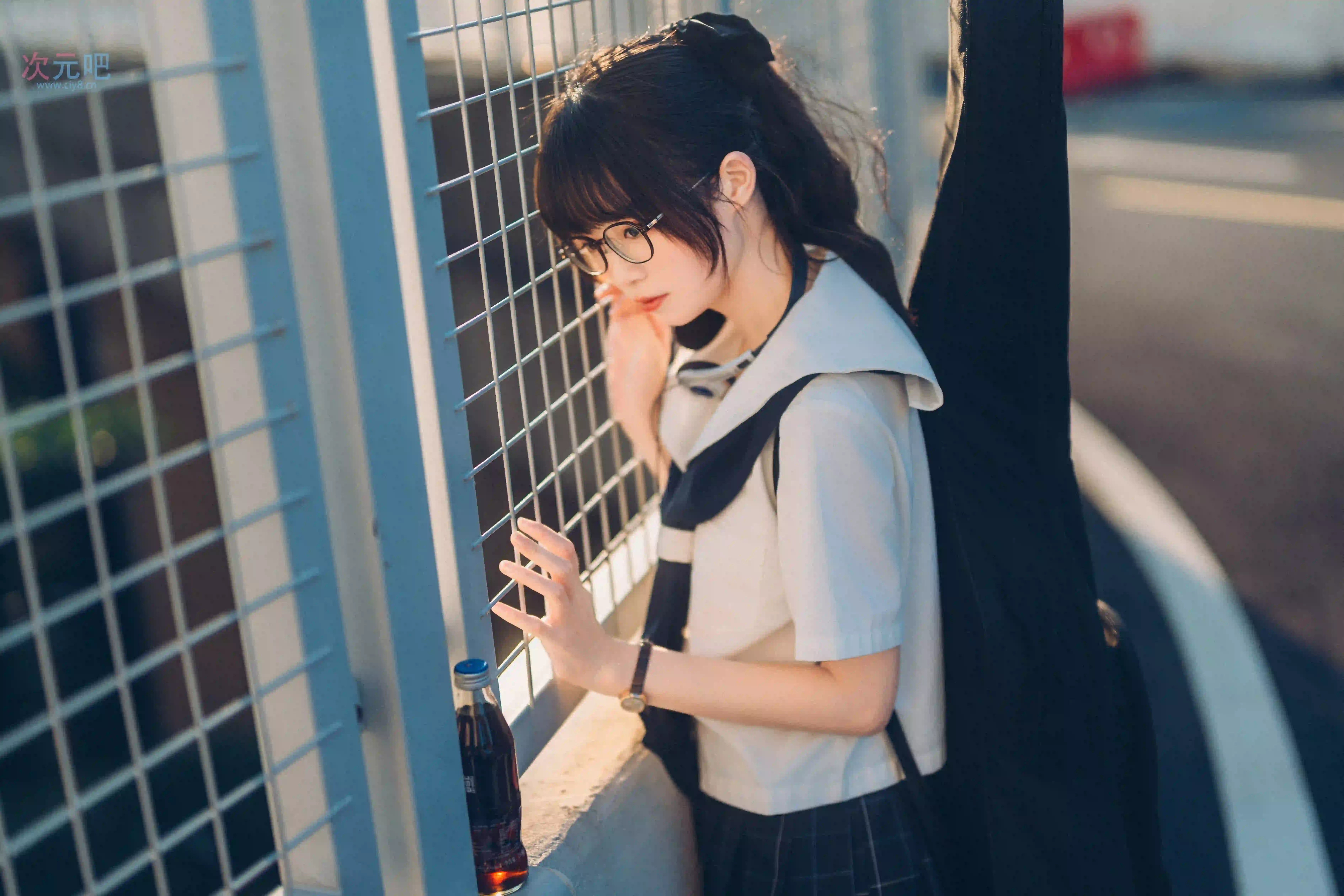 图片[2]-二次元COS分享[JK]JK少女与吉他，奏响青春的旋律-二次元COS分享次元吧