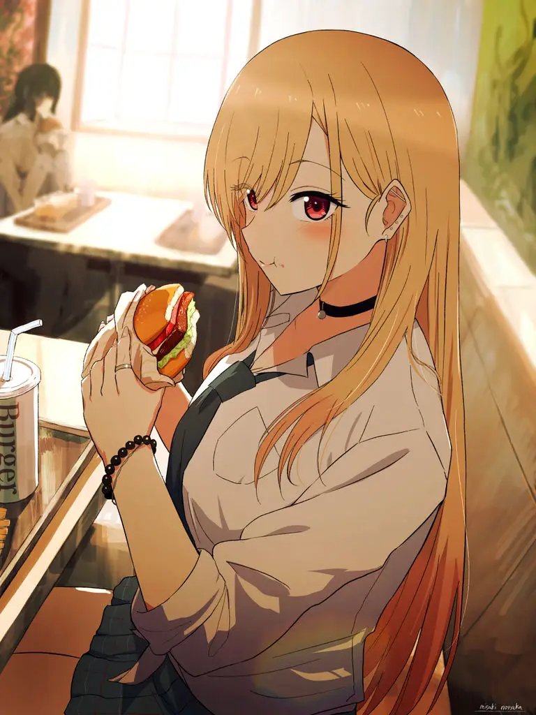 图片[5]-二次元COS分享[P站插画]咬下汉堡的瞬间，幸福感爆棚！—— 汉堡插画特辑-二次元COS分享次元吧