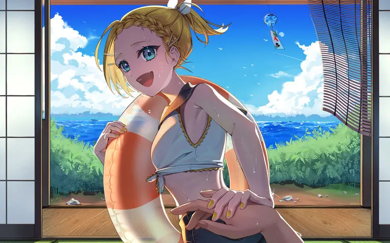 图片[11]-二次元COS分享[P站插画]超可爱的衣摆小巧思♡ – 「绑起衣摆」插画特辑-二次元COS分享次元吧