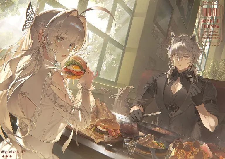 图片[14]-二次元COS分享[P站插画]咬下汉堡的瞬间，幸福感爆棚！—— 汉堡插画特辑-二次元COS分享次元吧