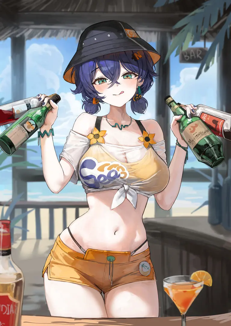 图片[4]-二次元COS分享[P站插画]超可爱的衣摆小巧思♡ – 「绑起衣摆」插画特辑-二次元COS分享次元吧