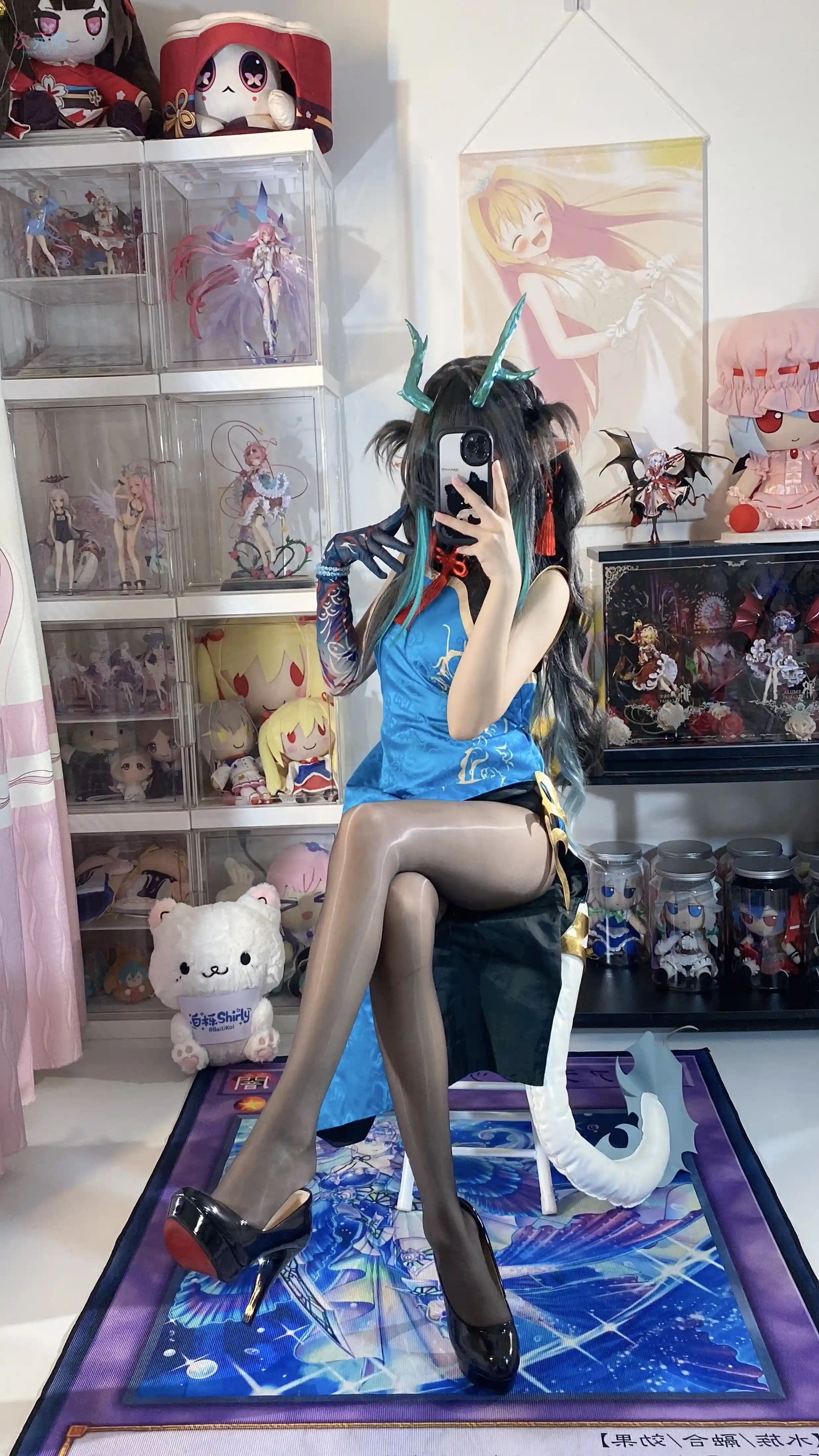 图片[1]-二次元COS分享白栎Shirly – 明日方舟 夕 染尘烟旗袍-二次元COS分享次元吧